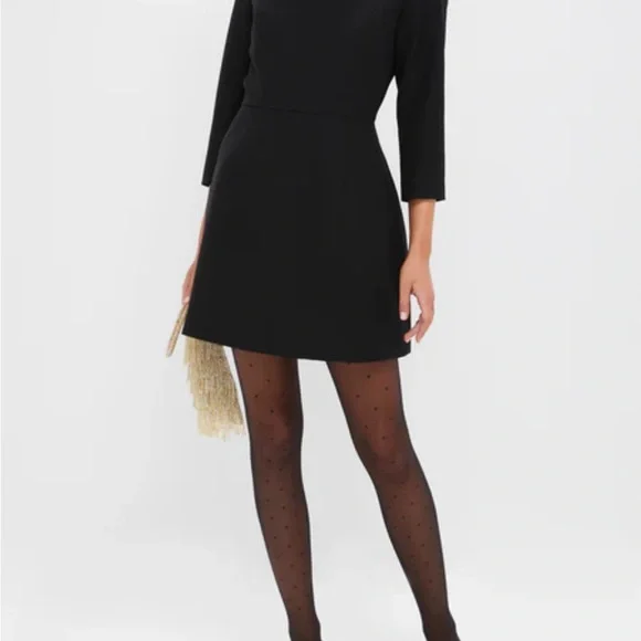 Tuckernuck Black Three-Quarter Sleeve Structured Mini Dress, NWOT - Picture 2 of 14